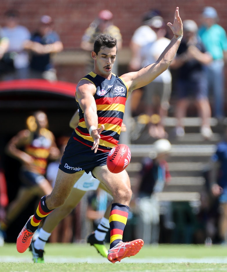 AFL 2017 JLT Community Series - Adelaide v Geelong ADELAIDE, AUSTRALIA - MARCH 5: Taylor Walker of the Crows during the AFL 2017 JLT Community Series match between the Adelaide Crows and the Geelong Cats at Richmond Oval on March 5, 2017 in Adelaide, Australia. (Photo by AFL Media)